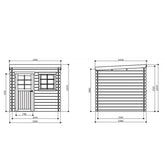 Abri de jardin Nevers 5,66m² en bois traité autoclave 28mm à toit monopente - SOLID Ma boutique